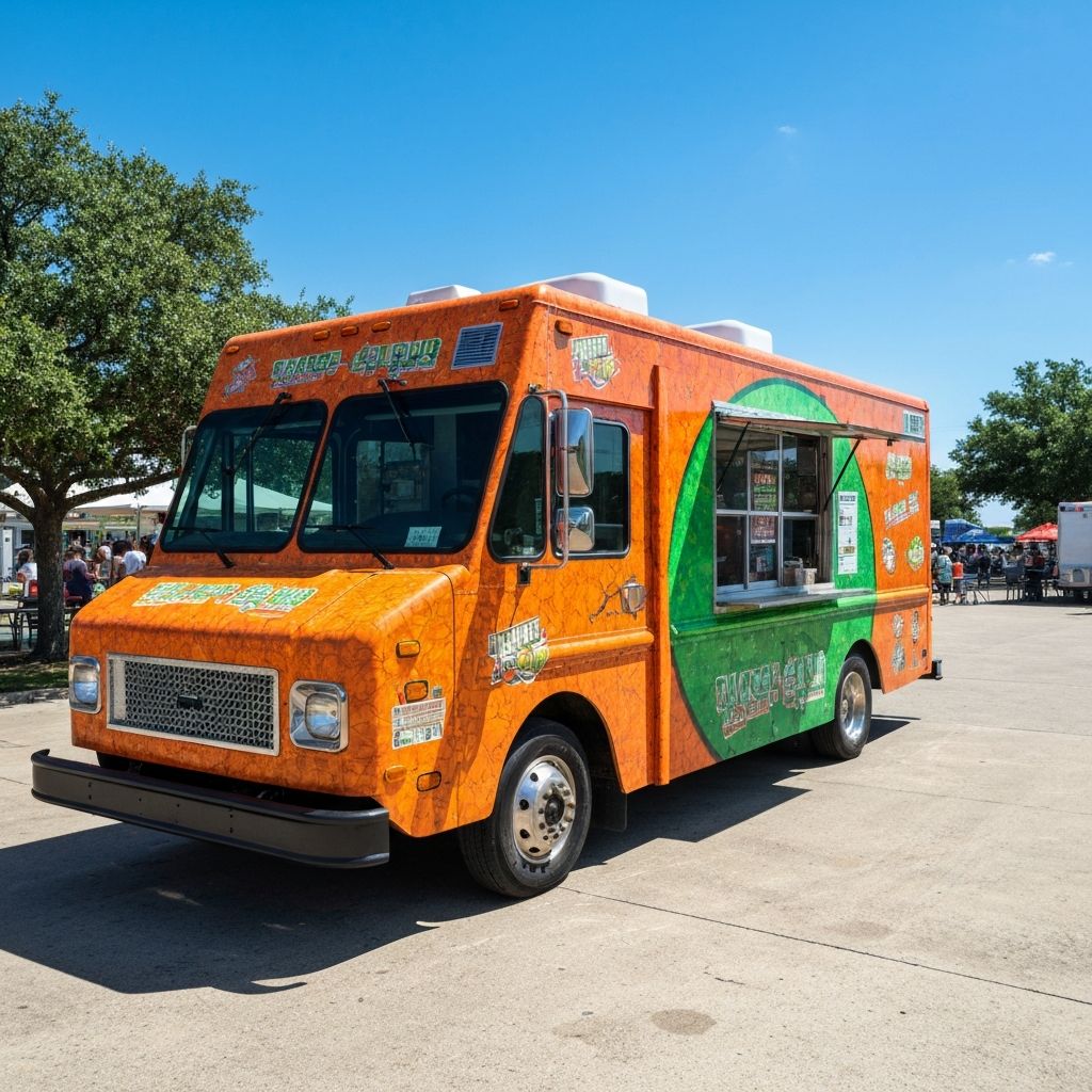 Colorful fully wrapped food truck with vibrant custom graphics - Vehicle wraps in Cypress TX