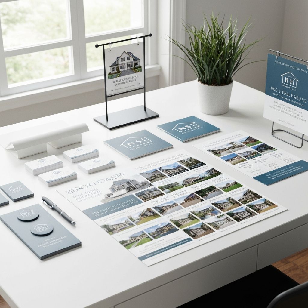 Real estate marketing materials including business cards flyers and yard signs - Print marketing Cypress TX
