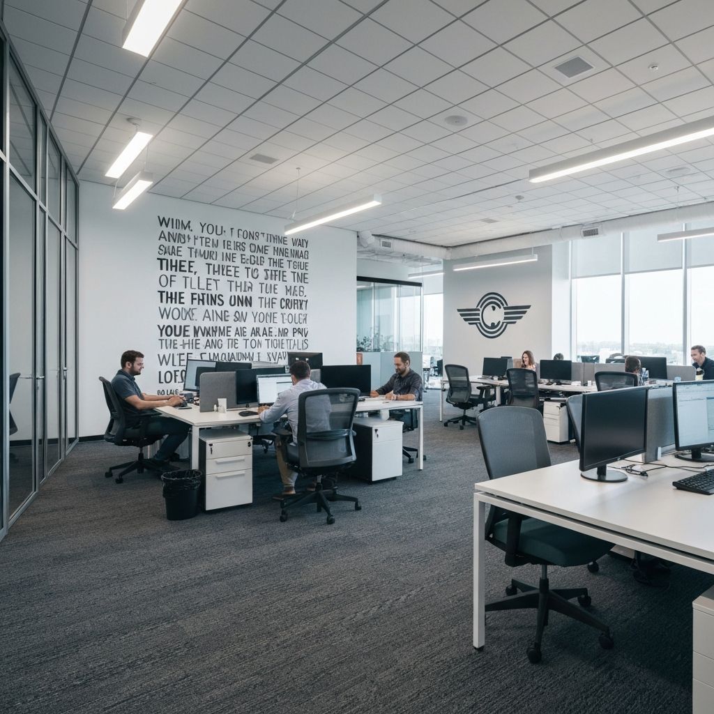 Custom wall mural and vinyl graphics in modern corporate office - Wall graphics Houston TX